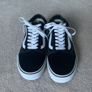 Black and white old skool Vans